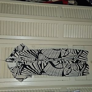 Misses Tall Black and white belted shirt dress